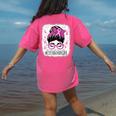 CTE Teacher In October We Wear Pink Breast Cancer Awareness Women's Comfort Colors T-Shirt Back Print Crunchberry
