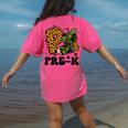 Cute Camo Pre K Back To School Teacher Kid Preschool Women's Comfort Colors T-Shirt Back Print Crunchberry