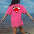 Cute Distressed Super Teacher Superhero Apple Shirt Women's Comfort Colors T-Shirt Back Print Crunchberry Cute Distressed Super Teacher Superhero Apple Shirt Women's Comfort Colors T-Shirt Back Print Crunchberry