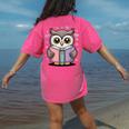 Cute Reading Owl Book Lover Teacher Librarian Bookworm Women's Comfort Colors T-Shirt Back Print Crunchberry Cute Reading Owl Book Lover Teacher Librarian Bookworm Women's Comfort Colors T-Shirt Back Print Crunchberry