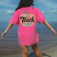 Cute Teacher With Apple Retro Teacher Kids Back To School Women's Comfort Colors T-Shirt Back Print Crunchberry Cute Teacher With Apple Retro Teacher Kids Back To School Women's Comfort Colors T-Shirt Back Print Crunchberry