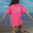 Cute Teacher Life Teach Them To Be Kind School Mom Teachers Women's Comfort Colors T-Shirt Back Print Crunchberry Cute Teacher Life Teach Them To Be Kind School Mom Teachers Women's Comfort Colors T-Shirt Back Print Crunchberry
