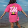 Duble2t I Just Like To Teach Teachings My Favorite Elf Teacher -Adults & -Kids Red Short Sleeve Women's Comfort Colors T-Shirt Back Print Crunchberry