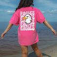 Eagles School Sports Fan Team Spirit Teacher Parent Student Women's Comfort Colors T-Shirt Back Print Crunchberry