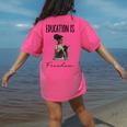 Education Is Freedom Teacher Books Black History Month Women's Comfort Colors T-Shirt Back Print Crunchberry Education Is Freedom Teacher Books Black History Month Women's Comfort Colors T-Shirt Back Print Crunchberry