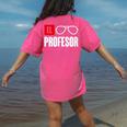 El Professor Money Costume Profesor Glasses Men Teacher Gift Women's Comfort Colors T-Shirt Back Print Crunchberry