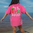 Elf Squad Pre-k Teacher Christmas Child Xmas Women's Comfort Colors T-Shirt Back Print Crunchberry Elf Squad Pre-k Teacher Christmas Child Xmas Women's Comfort Colors T-Shirt Back Print Crunchberry