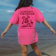 Elopement Wrangler Teacher ABA Behavior Support Cowboy Women's Comfort Colors T-Shirt Back Print Crunchberry