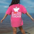 Faboolous Substitute Teacher Halloween Costume Women's Comfort Colors T-Shirt Back Print Crunchberry