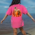 Fall Book Autumn Reading Teacher Halloween Pumpkin Season Women's Comfort Colors T-Shirt Back Print Crunchberry