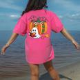 Fall Book Pumpkin Books Ghost Reading Halloween Teacher Women's Comfort Colors T-Shirt Back Print Crunchberry Fall Book Pumpkin Books Ghost Reading Halloween Teacher Women's Comfort Colors T-Shirt Back Print Crunchberry