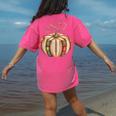 Fall Book Pumpkin Fall Librarians Bookworm Teachers Students Women's Comfort Colors T-Shirt Back Print Crunchberry