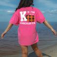 Fall Kindergarten Teacher K Is For Buffalo Plaid Pumpkin Women's Comfort Colors T-Shirt Back Print Crunchberry Fall Kindergarten Teacher K Is For Buffalo Plaid Pumpkin Women's Comfort Colors T-Shirt Back Print Crunchberry