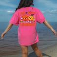 Fall In Love With Learning Thanksgiving Teacher Student Kids Women's Comfort Colors T-Shirt Back Print Crunchberry