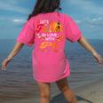 Lets Fall In Love With PE Teacher Thanksgiving Women's Comfort Colors T-Shirt Back Print Crunchberry