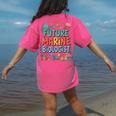 Future Marine Biologist Student Biology Teacher Kids Women's Comfort Colors T-Shirt Back Print Crunchberry