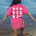 Ghost Science Teacher Chemistry Laboratory Halloween Costume Women's Comfort Colors T-Shirt Back Print Crunchberry