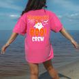 Girl Toddler Boo Crew Daycare Teacher Halloween Party Women's Comfort Colors T-Shirt Back Print Crunchberry