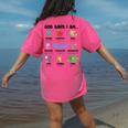 God Says Im Teacher Christian Back To School Religious Women's Comfort Colors T-Shirt Back Print Crunchberry God Says Im Teacher Christian Back To School Religious Women's Comfort Colors T-Shirt Back Print Crunchberry
