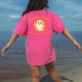 Halloween Teacher Crew Spooky Season Retro Ghost Women's Comfort Colors T-Shirt Back Print Crunchberry