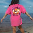 Halloween Teacher Smell a Tiny Human Ghost Spooky Season Women's Comfort Colors T-Shirt Back Print Crunchberry