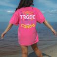 Halloween Teacher Will Trade Students For Candy Women Men Women's Comfort Colors T-Shirt Back Print Crunchberry Halloween Teacher Will Trade Students For Candy Women Men Women's Comfort Colors T-Shirt Back Print Crunchberry