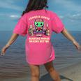 Halloween Teacher Zombie Reading Is Good For Brains Women's Comfort Colors T-Shirt Back Print Crunchberry Halloween Teacher Zombie Reading Is Good For Brains Women's Comfort Colors T-Shirt Back Print Crunchberry