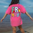 Happy Fri-Yay Friday Lovers Fun Teacher Life FriYay Weekend Women's Comfort Colors T-Shirt Back Print Crunchberry Happy Fri-Yay Friday Lovers Fun Teacher Life FriYay Weekend Women's Comfort Colors T-Shirt Back Print Crunchberry