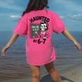 Haunted 67 Skeleton Math Teacher Halloween Costume Math Pun Women's Comfort Colors T-Shirt Back Print Crunchberry Haunted 67 Skeleton Math Teacher Halloween Costume Math Pun Women's Comfort Colors T-Shirt Back Print Crunchberry