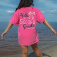 Hello Second Grade First Day Of School Coquette Teacher Girl Women's Comfort Colors T-Shirt Back Print Crunchberry Hello Second Grade First Day Of School Coquette Teacher Girl Women's Comfort Colors T-Shirt Back Print Crunchberry