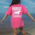 Horse Riding Teacher Rider Lover Equestrian Men Women Kids Women's Comfort Colors T-Shirt Back Print Crunchberry