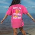Because I'm The Art Teacher That's Why Artists Men Women Women's Comfort Colors T-Shirt Back Print Crunchberry Because I'm The Art Teacher That's Why Artists Men Women Women's Comfort Colors T-Shirt Back Print Crunchberry