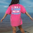 I'm A PE Teacher What's Your Superpower Physical Education Women's Comfort Colors T-Shirt Back Print Crunchberry