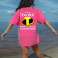 I'm a Teacher What's Your Superpower Teacher Women's Comfort Colors T-Shirt Back Print Crunchberry I'm a Teacher What's Your Superpower Teacher Women's Comfort Colors T-Shirt Back Print Crunchberry