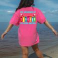 THE INFLUENCE OF A GREAT TEACHER IS NEVER ERASED Teaching For Men Women Girls Kids Women's Comfort Colors T-Shirt Back Print Crunchberry