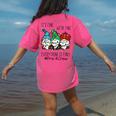 It's Fine We'Re Fine Gnome Pre-K Teacher Christmas Light For Men Women Women's Comfort Colors T-Shirt Back Print Crunchberry