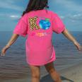 K Is For Kindergarten Teacher Tie Dye Back To School Kinder For Men Women Girls Kids Women's Comfort Colors T-Shirt Back Print Crunchberry