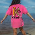 K Is For Kindness Unity Day Teacher Kids Women's Comfort Colors T-Shirt Back Print Crunchberry K Is For Kindness Unity Day Teacher Kids Women's Comfort Colors T-Shirt Back Print Crunchberry