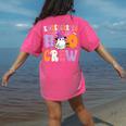 Kindergarten Boo Crew Spooky Kindergarten Halloween Teacher Women's Comfort Colors T-Shirt Back Print Crunchberry