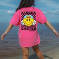 Kindergarten Teacher Hippie Smile Face Back School Women's Comfort Colors T-Shirt Back Print Crunchberry Kindergarten Teacher Hippie Smile Face Back School Women's Comfort Colors T-Shirt Back Print Crunchberry