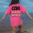 Labrador Retriever Science Labs Dog Lover Teacher Women's Comfort Colors T-Shirt Back Print Crunchberry