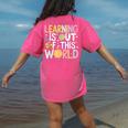 Learning Is Out Of This World Space Teacher Cute Groovy Women's Comfort Colors T-Shirt Back Print Crunchberry Learning Is Out Of This World Space Teacher Cute Groovy Women's Comfort Colors T-Shirt Back Print Crunchberry