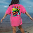Let The Games Begin Fourth Grade Field Day 2025 Teacher Kid Women's Comfort Colors T-Shirt Back Print Crunchberry