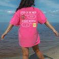 Letter Of The Week Ff Sight Word Teacher Squad Women's Comfort Colors T-Shirt Back Print Crunchberry