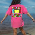 Level Up Your Education Gaming Inspired Teacher Gamers Women's Comfort Colors T-Shirt Back Print Crunchberry