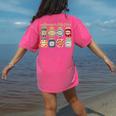 Library Is My Jam Librarian Appreciation Reading Teacher Women's Comfort Colors T-Shirt Back Print Crunchberry