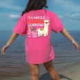 Llama Learning T Shirt Teachers Students Alpaca Lovers Women's Comfort Colors T-Shirt Back Print Crunchberry