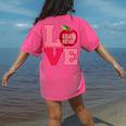 Love Kindergarten Cute Apple School Teacher Women's Comfort Colors T-Shirt Back Print Crunchberry Love Kindergarten Cute Apple School Teacher Women's Comfort Colors T-Shirt Back Print Crunchberry