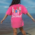 Love Them First Teach Them Second Teacher Student Love Quote Women's Comfort Colors T-Shirt Back Print Crunchberry