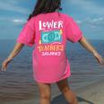 Lower Teacher's Salaries For Men Women Girls Kids Women's Comfort Colors T-Shirt Back Print Crunchberry